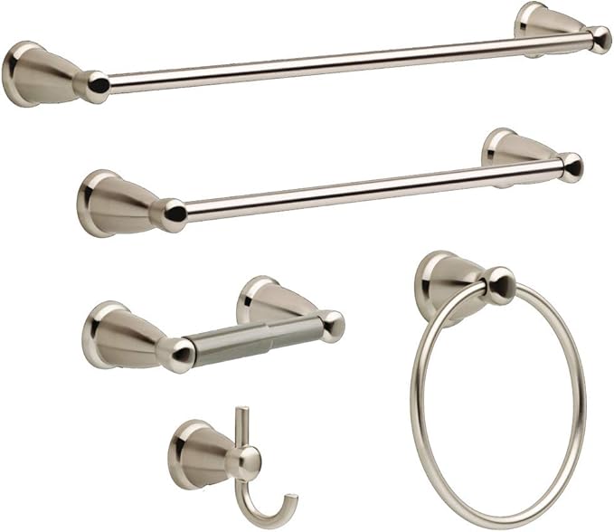 Franklin Brass Kinla (1-Pack) Towel Hooks Satin Nickel Bathroom Double J-Hooks Wall Mounted for Robes & Towels 2-Prong Hand Towel Hook Holder Kitchen, Bath, Bathroom Accessories KIN35-SN-1