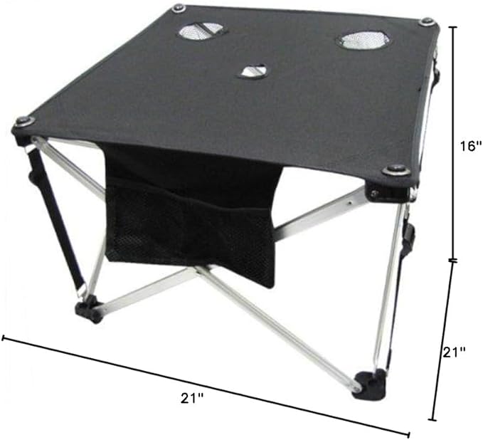 Folding Fabric Picnic Table Side Camping and Beach Beverage Stand-NeatNest