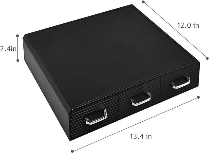 Coffee Pod Storage Drawer Coffee Capsule Organize Drawer Coffee Maker Holder Organizer,Compatible with 36 Capacity K-Cup or 48 Nespresso Capsule, Black-NeatNest