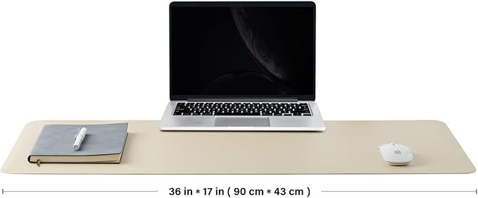 Cork Desk Mat - Dual-Sided Desk Pad for Office and Home - Desk Organization and Accessories - Ideal for Large Mouse Pad and Desk Mats on Top of Desks(Beige,36"x 17")-NeatNest