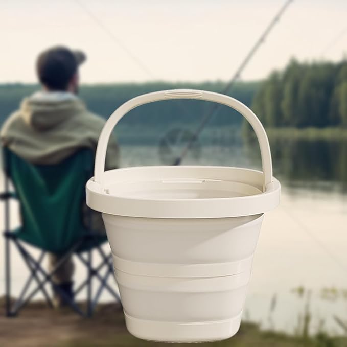 2.6 Gallon (10L) Collapsible Buckets,Large Capacity,Portable Foldable Water Pail for Outdoor Garden Cleaning, Car Washing, Camping, Fishing-NeatNest