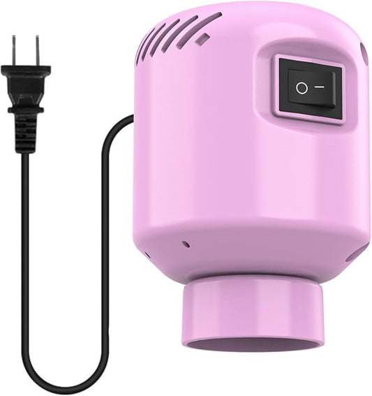 Electric Vacuum Pump for Storage Bags - 55W Fast Compression, Universal for Bags Under 1.5'', Auto Voltage 100V-240V, Portable Space Saver for Travel/Home, Pink-NeatNest