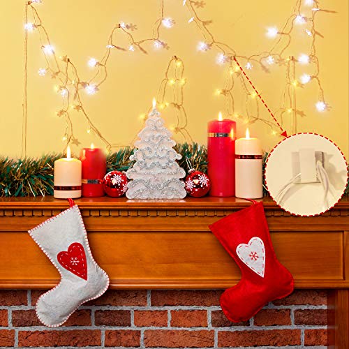 Blulu 100 Pcs Adhesive Cable Clips Bulk Wire Holder for Cord Organizer Clips Cable Management Outdoor Light Hooks for Christmas Wall String Lights Fairy Lights-NeatNest
