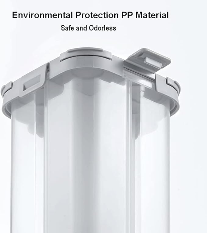 Cereal Storage Containers Airtight, Clear 2.8L Food Storage Containers with Lids and Compartments, Spaghetti Noodle Container for Grain, Flour, Rice, Nuts-NeatNest