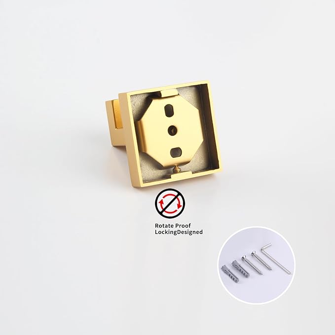 GERZWY Towel Hook Wall Mounted Robe Hook Heavy Duty Coat Hook Luxury Hooks for Bathroom 2 Pack Gold Stainless Steel FG1607-2BE