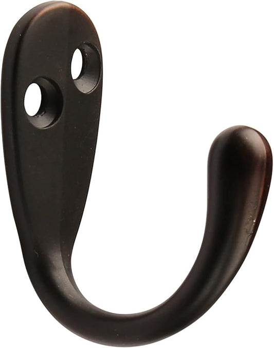 HASWARE 6 PCS Coat Hook, Wall Mounted Hooks Coat Hooks Robe Hooks Hangers Heavy Duty with 12 Pieces Screws for Bedroom Bathroom Kitchen Door Wall (Oil-Rubbed)