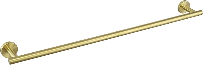 KES 25.2 Inches Towel Bar for Bathroom, Hand Towel Holder, Towel Bar Wall Mount, SUS304 Stainless Steel Brushed Gold, Total Length 27.6 Inch, A2000S70B-BZ