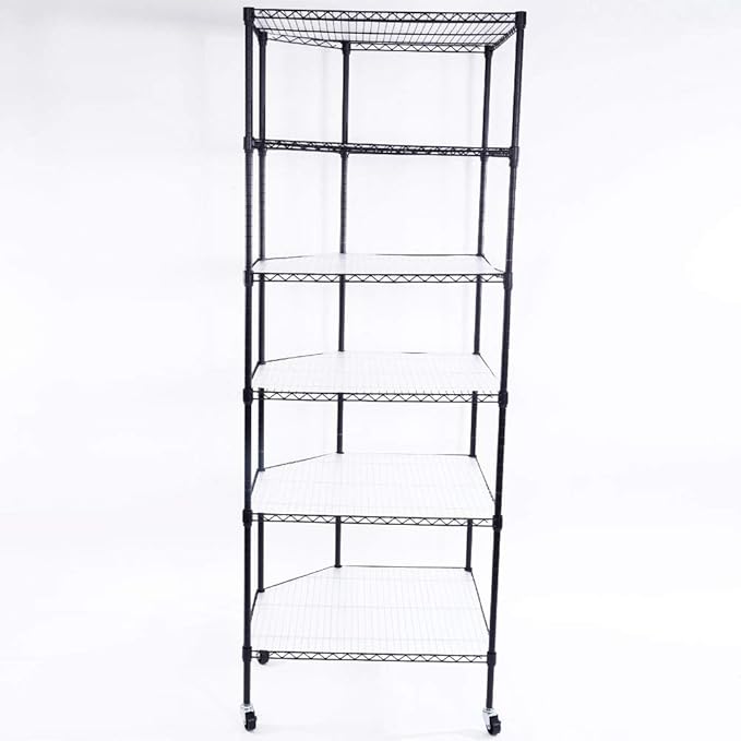 6 Tier Adjustable Storage Shelf Metal Storage Rack Wire Shelving Unit Storage Shelves Metal for Pantry Closet Kitchen Laundry