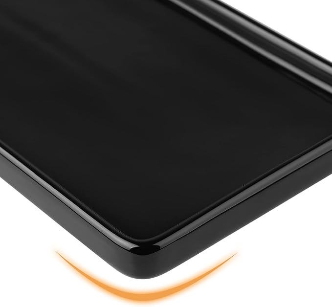 Gurygo 8" Bathroom Trays, Ceramic Vanity Trays for Bathroom, Small Ceramic Tray, Kitchen Soap Tray for Kitchen Counter (Black, 8",Set/1)-NeatNest