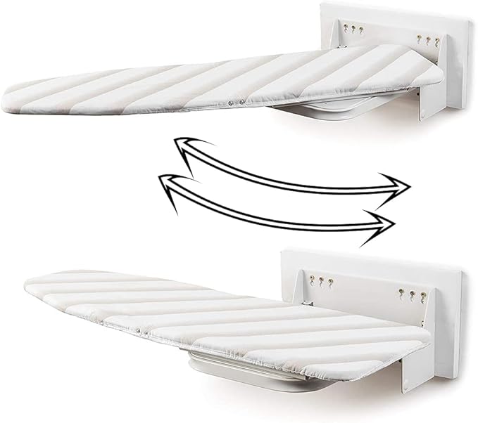 Wall Mounted Ironing Board, Heavy Duty - 38x12inch, Space-Saving for Home & Small Spaces