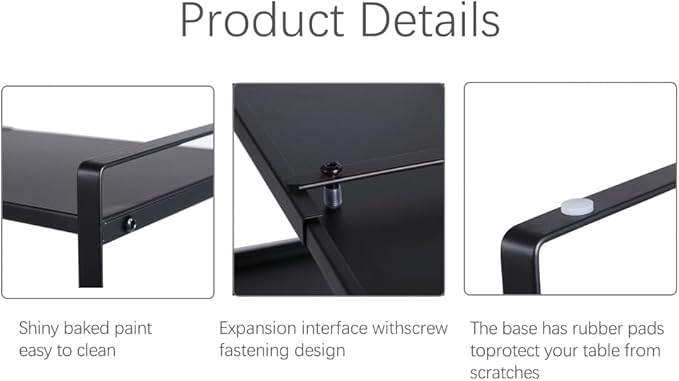 2-Tier Expandable Shelf Organizer for Kitchen Cabinet, Countertop, Pantry & Under-Sink Storage(Black)-NeatNest