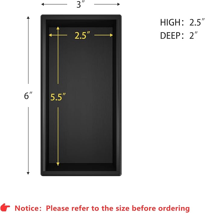 Black Bamboo Drawer Organizer - Silverware&Utensil Holder Organizer for Kitchen Drawers, Multi-Use Drawer Dividers Boxes for Bathroom Counter，Cabinet, Garage, Office Desk, Makeup, Jewelry (6"3"2.5")-NeatNest