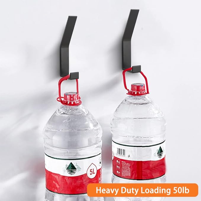 Coat Rack Hooks Wall Mounted, Black 8Packs, Bath Towel Rope Hooks for Kitchen, Door, Cabinet, Bathroom, Foyers, Hallways, and Bedrooms-NeatNest