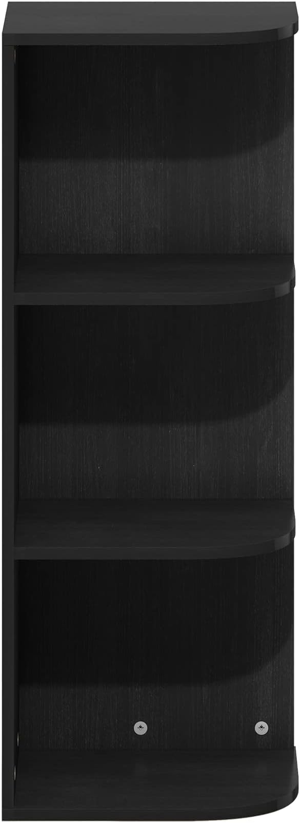 Furinno Pasir 3-Tier Corner Open Shelf Bookcase, French Oak-NeatNest