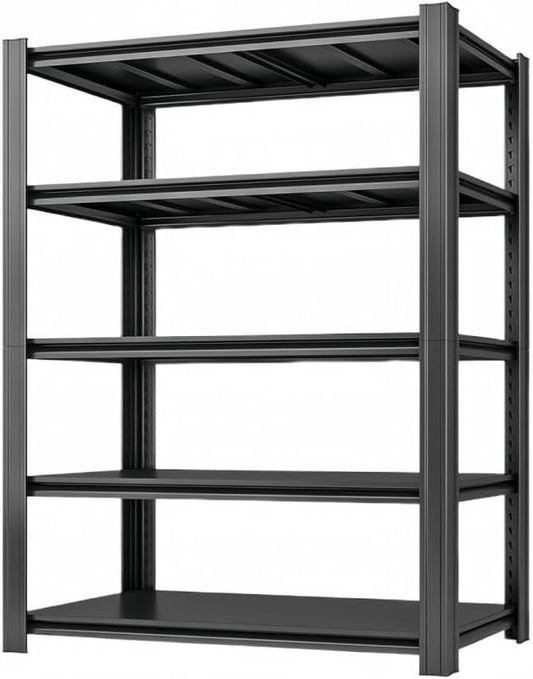 5-Tier 47" W x 17.75" D x 72" H Garage Shelving 3000LBS Storage Shelves Heavy Duty Metal Shelf Unit Adjustable Basement Industrial Storage Racks-NeatNest