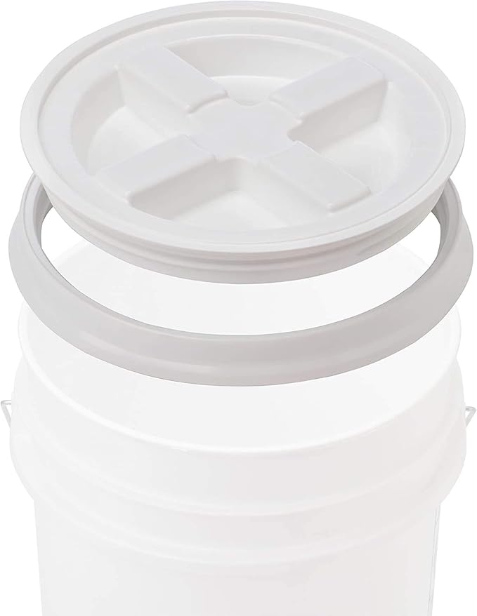 House Naturals 5 Gallon Pink Food Grade - BPA Free- Made in USA - Bucket Pail with Air Tight Screw On Lid