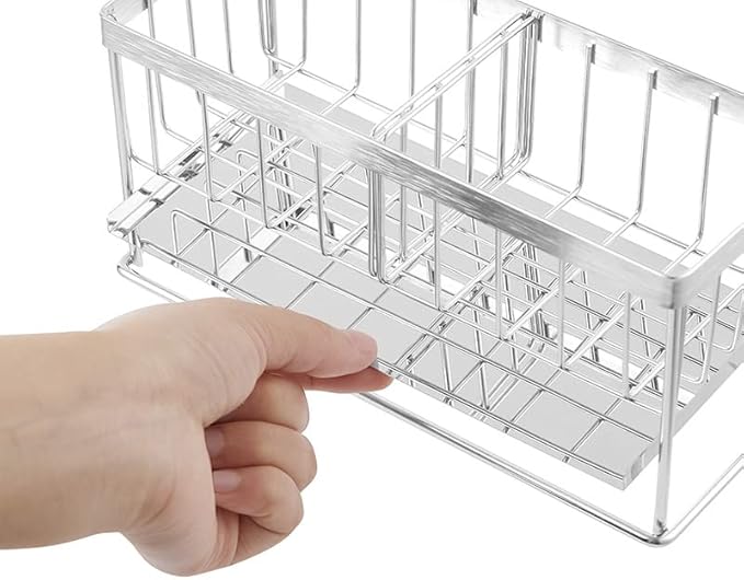 Sink Caddy - Kitchen Sink Organizer - Quick Draining, 304 Stainless Steel Tray-NeatNest