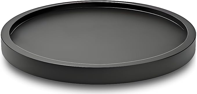 10" Black Bamboo Lazy Susan Organizer Kitchen Turntable for Cabinet Pantry Table Organization