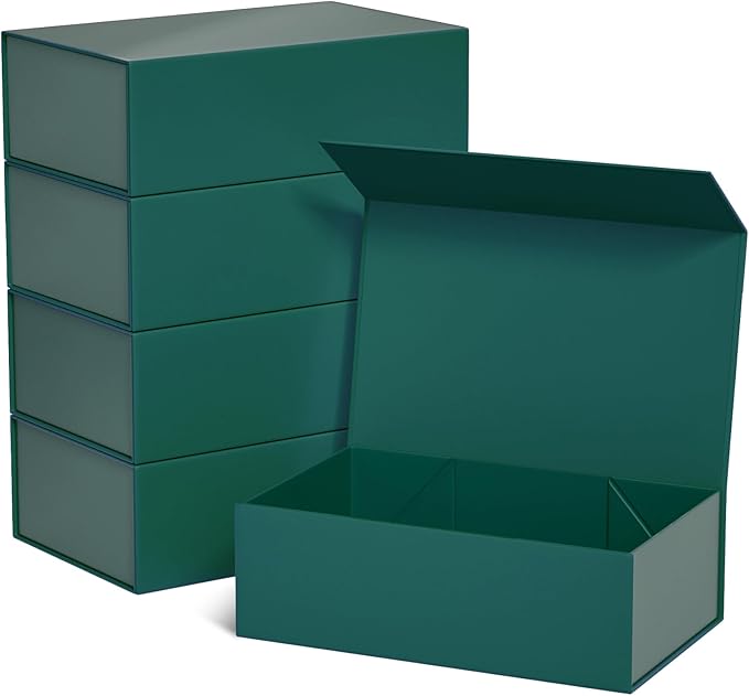 Green Gift Boxes 12" x 6" x 4" with Magnetic Closure Lid Gift Boxes for Presents,Bridesmaid Gifts Box,Cute Box,Birthday Gift box,Luxury for Gift Packaging, Magnetic Gift Box for Wrapping Gifts-NeatNest