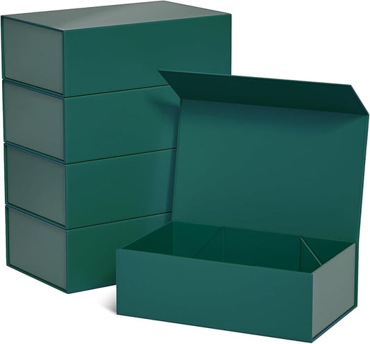 Green Gift Boxes 12" x 6" x 4" with Magnetic Closure Lid Gift Boxes for Presents,Bridesmaid Gifts Box,Cute Box,Birthday Gift box,Luxury for Gift Packaging, Magnetic Gift Box for Wrapping Gifts-NeatNest