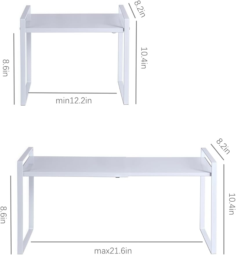 2-Pack Expandable Shelf Organizer for Kitchen Countertop, kitchen organizers and storage，under sink expandable shelf organizer-NeatNest