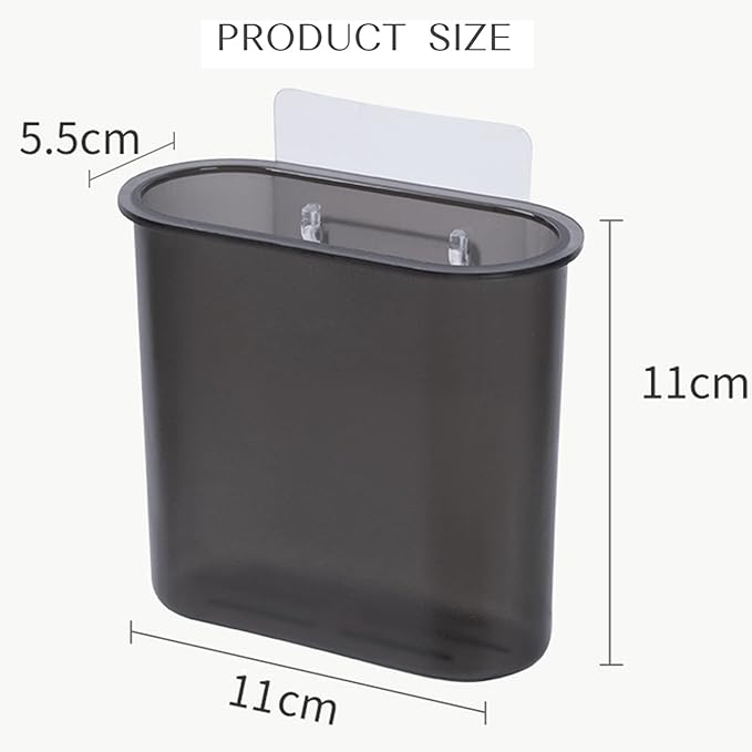 2 Packs Wall Mounted Toothbrush Holder, Self Adhesive Tooth Brush Holder for Bathroom Electric Toothbrush Toothpaste Razor Bathroom Accessories(Black)-NeatNest