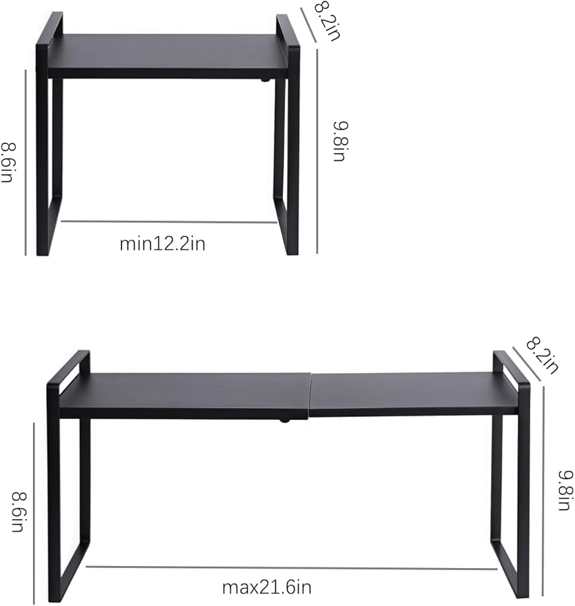 2-Pack Expandable Shelf Organizer for Kitchen Countertop, kitchen organizers and storage，under sink expandable shelf organizer-NeatNest