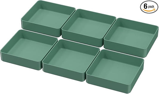 CHANCETSUI Square Makeup Countertop Organizer Holder : Stackable Vanity Trays for Bathroom Storage-NeatNest