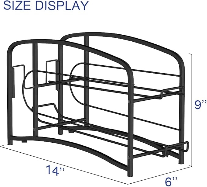 AULEDIO Stackable Beverage Can Dispenser Rack, Storage Organizer Holder for Canned food or Pantry Refrigerator,Black(2 Pack)-NeatNest