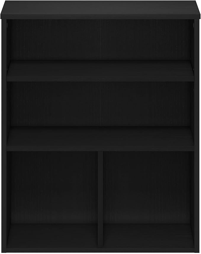 Furinno Pasir 3 Tier Display Bookcase, Black Oak