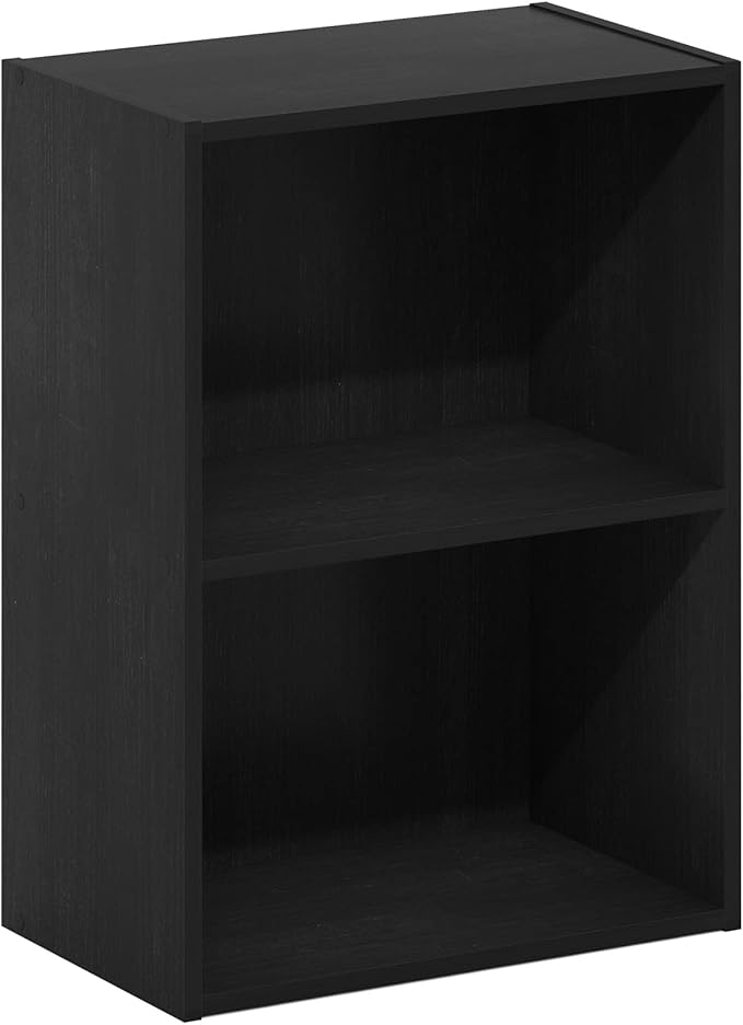 Furinno Luder Bookcase / Book / Storage, Blackwood 2-Tier-NeatNest
