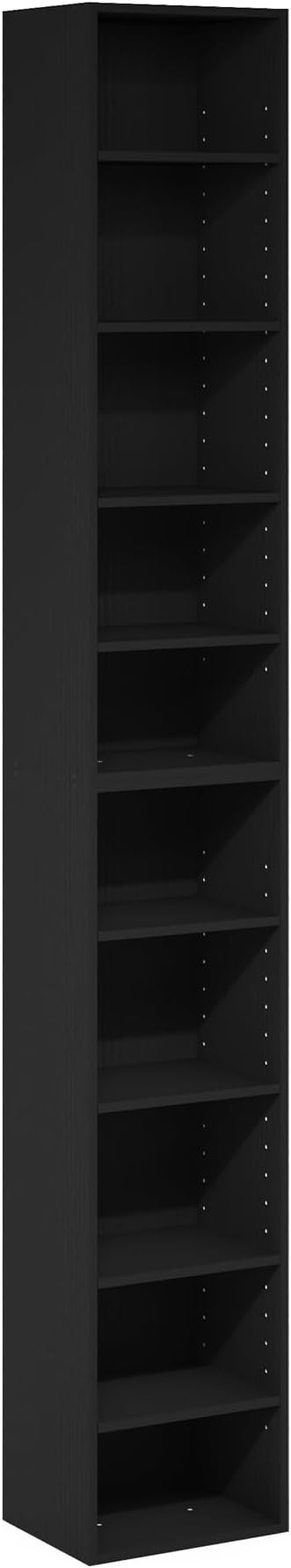 Furinno Pasir 10-Tier Open Shelf Bookcase, Blackwood-NeatNest