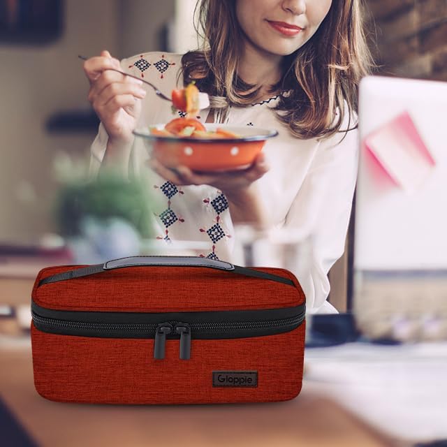 Gloppie Small Lunch Bag Insulated Lunch Box for Women Girls Kids Mini Lunchbox Adult Portable Cooler Bags Reusable Snack Bag Thermal Lunch Boxes, Wine Red-NeatNest