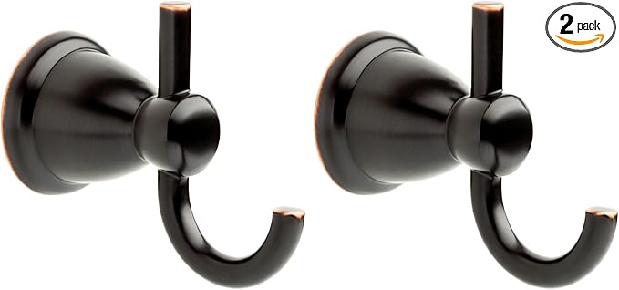 Franklin Brass Kinla Towel Hook, Oil Rubbed Bronze, Bathroom Accessories, KIN35-ORB-1 (Pack of 2)