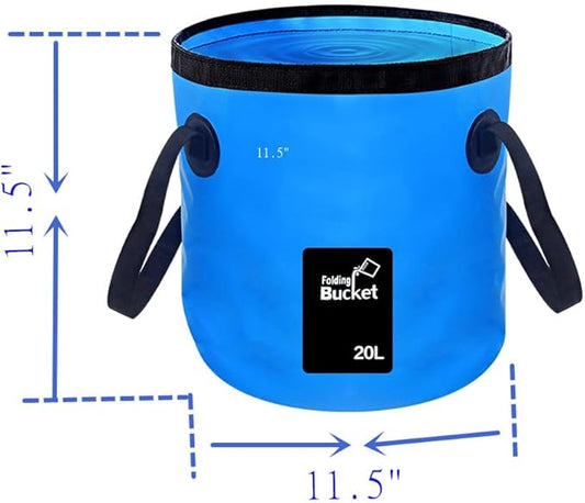 Collapsible Buckets, Camping Water Storage Container 5 Gallon(20L) Portable Folding Bucket Wash Basin-NeatNest