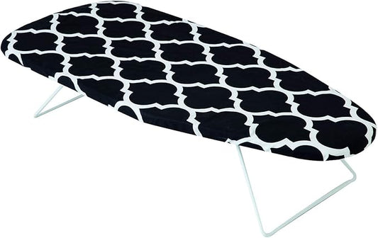 Mabel Home Table Top Ironing Board with Folding Legs, Extra Cover (Diamond)