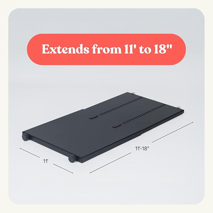 Metal Adjustable Locker Shelf | Heavy Duty Powder-Coated Steel Locker Organizer for School & Gym (Matte Black)