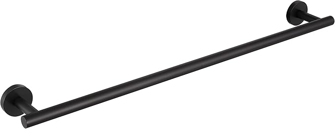 KES 23.2-Inch Towel Bar for Bathroom, Bath Towel Rack Towel Holder Wall Mount SUS304 Stainless Steel Matte Black, Total Length 25.5 Inch, A2000S65B-BK