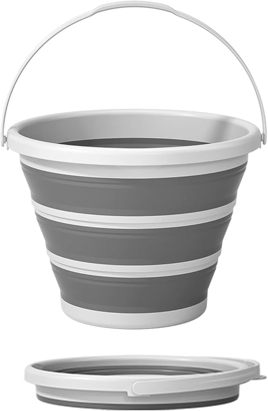 Collapsible Water Bucket with Handle. 2.6-Gallon Capacity, Designed for Outdoor Car Washing, Fishing, and Household Cleaning. Portable and Space-Saving-NeatNest