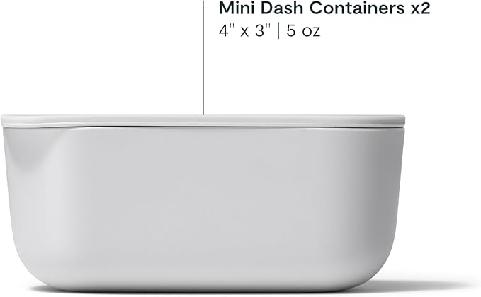 Caraway Mini Dash Inserts - 2pc .6 Cup Dash Ramekins w/Lids - Easy to Store, Non Toxic - Perfect for Sauces, Garnish, & Small Snack or Sides-NeatNest