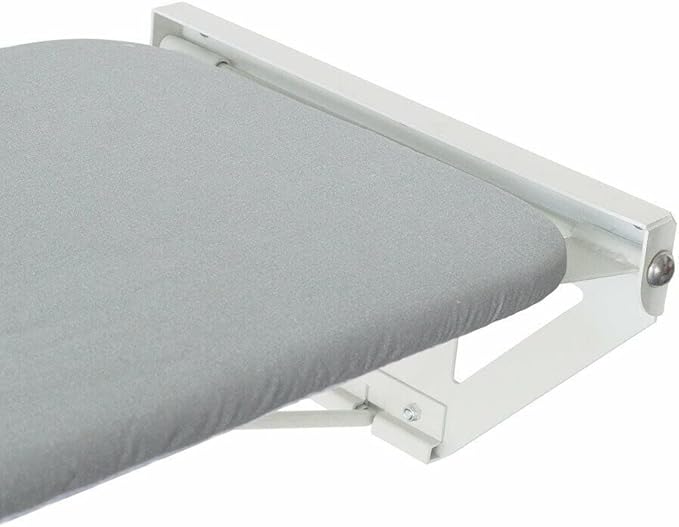 Wall-Mounted Ironing Board, Foldable Laundry Iron Board, Space Saving Ironing Station, Swivel Ironing Board with Heat Resistant Cover for Home, Apartment & Small Spaces, 39.3" x 12" Gray
