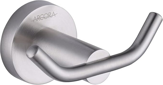 ARCORA Towel Hook 1 Pack, Robe Hooks Brushed Nickel, Heavy Duty Wall Hooks SUS 304 Stainless Steel, Coat Hooks for Bathroom Bedroom