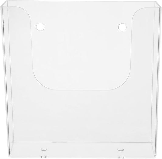 Hanging Wall File Organizer Clear Single Pocket Wall Mount File Holder A5 Magazines Organizer Document Rack Wall Bin for Office Home Acrylic Sign Holder Storage file rack
