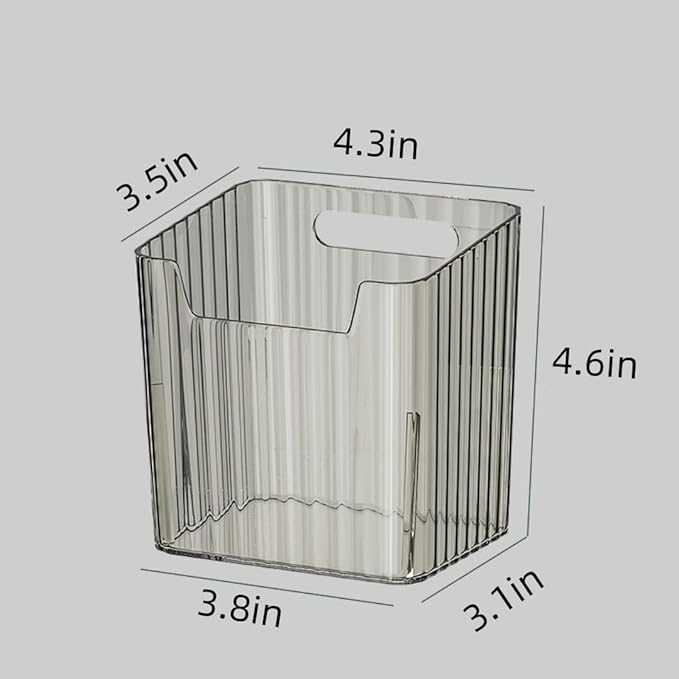 2 Pack Storage Organizer Bins, Wall Mount Organizer Clear Plastic Cabinet Containers Makeup Organizer for Fridge Wall Kitchen Bathroom Countertops Pantry-NeatNest