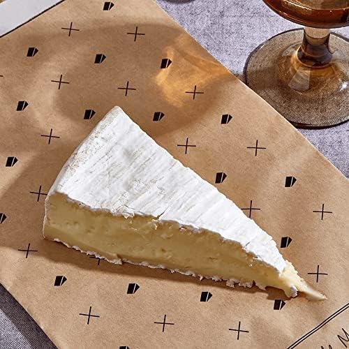 Formaticum - 60-Pack Cheese Storage Bags - 6.25 x 11 Wax Paper Bags to Keep Cheese or Charcuterie Fresh - Professional Grade Cheese Paper for Wrapping Cheese - Porous Brown Paper Bags From France