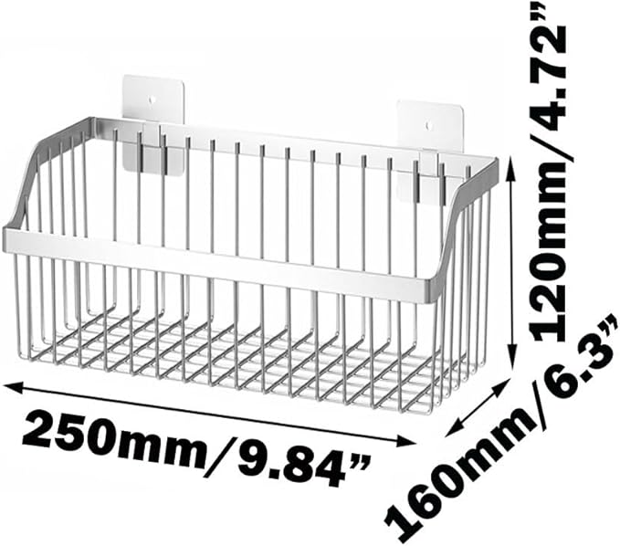 Metal Wire Hanging Basket, SUS304 Stainless Steel, 4-Pack Hanging Wall Organizer Basket, Wall Mounted Shelves, Organizing Baskets for Home Kitchen, Bathroom, Pantry Utility-NeatNest