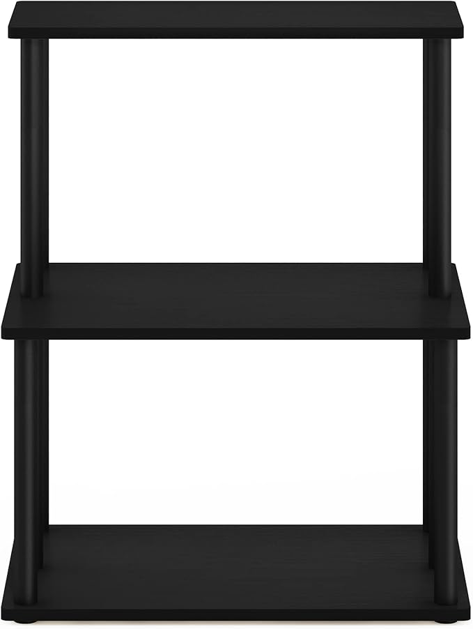 Furinno Turn-N-Tube 3-Tier Toolless Kitchen Storage Shelf, Americano/Black-NeatNest