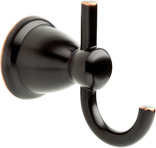 Franklin Brass Kinla (1-Pack) Towel Hooks Oil Rubbed Bronze Bathroom Double J-Hooks Wall Mounted for Robes & Towels 2-Prong Hand Towel Hook Holder Kitchen, Bath, Bathroom Accessories KIN35-ORB-1