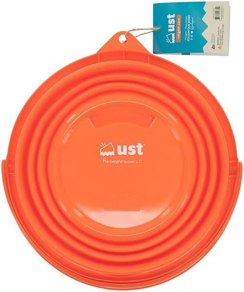 UST FlexWare Collapsible Bucket with Strong, Flexible, Compact, BPA Free Design and Sturdy Handle for Hiking, Backpacking, Camping and Outdoor Survival-NeatNest