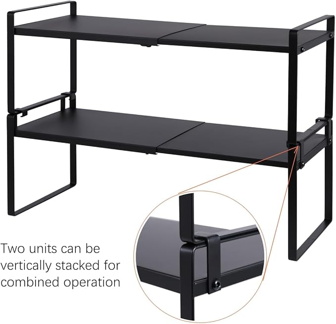 2-Pack Expandable Shelf Organizer for Kitchen Countertop, kitchen organizers and storage，under sink expandable shelf organizer-NeatNest